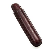 Lucrin - Single Cigar case - Tan - Crocodile Style Calfskin