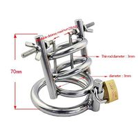 Smooth Surface Stimulating Male Ware, Public Stealth Lock for Happy Flirting, Adjustable Stainless Steel Device for Your Boyfriend HAIWEHAO (Size : Ring 45mm)