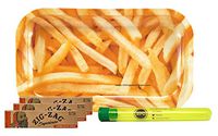 Zig Zag Unbleached King Size Rolling Paper (3 Packs), Rolling Paper Depot Kewltube, with Rolling Paper Depot Rolling Tray (Fries) - 5 Item Bundle