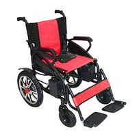 Culver Electric Power Wheelchair Scooter Fold & Travel Folding Safe Electric Wheelchair Motorized FDA Approved Aviation Travel Heavy Duty Power Wheelchair Silla de Ruedas Electrica (Li-on, Red)