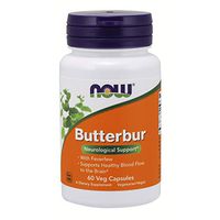 NOW Supplements, Butterbur with Feverfew, 60 Veg Capsules