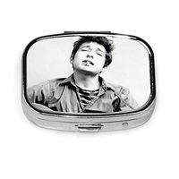 GloriaNguyen Bob Dylan Stainless Steel Square Pill Box Medicine Vitamin Organizer Holder Decorative Box Gift