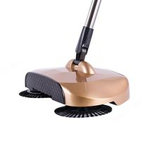 Automatic Brooms Fabal Household Hand Push Automatic Sweeping Robot Vacuum Cleaner without Electricity Broom (Gold)