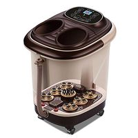 Lzour Heated Foot Bath,Extra Deep Foot Spa Massager,Remote Control Automatic Bubbles Infrared Therapeutic Electric Pedicure Foot Tub