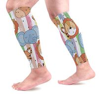 AHOMY Sports Calf Compression Sleeves Elephant Tiger Lion Leg Compression Socks for Men and Women