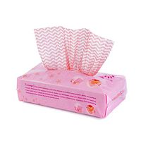 SGYH Disposable No-wash Kitchen Towels Dishcloths, Multicolor Non-Woven Absorption Cleaning Cloth Rags Kitchen Dish Cloths, 80 Sheets per Pack (Pink)