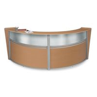 OFM Core Collection Marque Series Double Unit with Plexi Reception Station, in Maple (55312-MPL)