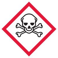GHS/HazCom 2012: Pictogram Label, Skull and Crossbones, 2" x 2" (Roll of 500)