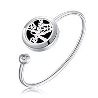 Mesinya Men Women Girl Boy's Gift 316L Stainless Steel Adjustable Aromatherapy Essential Oil Diffuser Bracelet Locket Bangle (Believe 1'')