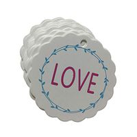 Kraft Paper Tags,Outgeek 100PCS Gift Tag Multi-Purpose Hanging Tag Paper Tag for Valentine's Day