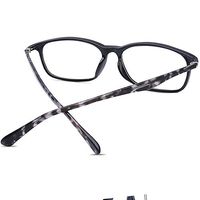 Computer Reading Glasses Blue Light Blocking Italy Design TR90 Pattern Frame Rectangular Readers for Men and Women,3.5