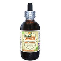 Lavandin (Lavandula x Intermedia) Tincture, Organic Dried Flowers Liquid Extract (Brand Name: HerbalTerra, Proudly Made in USA) 2 fl.oz (60 ml)