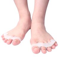 Silicone Toe Separators for Men & Women - Gel Toes Spacers & Stretcher for Pedicure Yoga Running Ballet Bunion Pain Relief