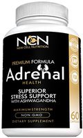 Ashwagandha w Holy Basil for Adrenal Health by NCN New Cell Nutrition -Premium Herbal Blend 100% Non GMO