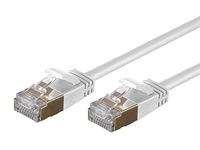 Monoprice SlimRun Cat6A Ethernet Patch Cable - Network Internet Cord - RJ45, Stranded, STP, Pure Bare Copper Wire, 36AWG, 3ft, White