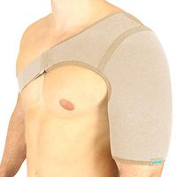 Vive Shoulder Brace - Rotator Cuff Compression Support - Men, Women, Left, Right Arm Injury Prevention Stabilizer Sleeve Wrap - Immobilizer for Dislocated AC Joint, Labrum Tear Pain (Beige, Single)