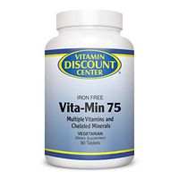 Vitamin Discount Center Vita-Min 75 Multivitamin, Iron Free, Vegetarian, 90 Tablets