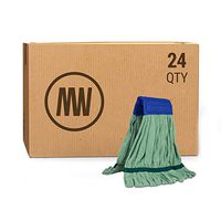 Medium Microfiber Tube Mop Head (14 oz.) | More Light-weight Than Conventional Cotton String Mops | For Commercial And Industrial Use (Green, 24)