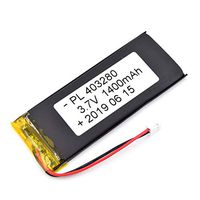 AKZYTUE 3.7V 1400mAh 403280 Lipo Battery Rechargeable Lithium Polymer ion Battery Pack with JST Connector