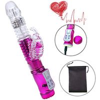 R-Vibra Powerful Massager with a Small Sack, Rechargeable Safety Silicone 100% Water-Proof 12 Vibrating Thrusting Velocity， Personal Cordless Handheld Wand Massager