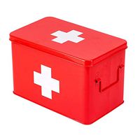 Medicine box First Aid Kit Medical Drug Storage Box Family Portable FANJIANI (Color : Red)