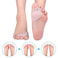Toe Separator, Bunion Corrector Gel Toe Straightener Silicone Toe Spacer Hallux Valgus Pain Relief with Forefoot Pads Cushion Protector for Yoga Ballet Dancers and Athletes (Forefoot)