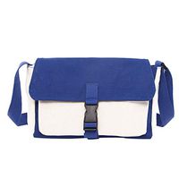 CHUNKUNA Canvas Cross Body Purse-Women Girls Casual Simple Shoulder Bag Laptop Backpack-Fashion Messenger and Crossbody Bags Student Backpack (28cm(L) x6cm(W) x20cm(H), Blue)
