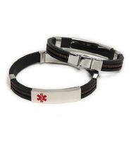 COUMADIN Rubber Stainless Medical Alert ID Bracelet - 7.5"