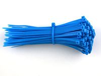 CTS Brand - 14 Inch, 50 Lb Tensile Strength, Neon Blue Nylon Cable Tie (Bag of 100)