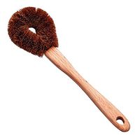 Metrical Natural Coconut Fiber Cleaning Bowl Brush - Wood Handle Toilet Brush