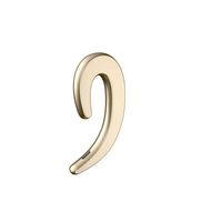 Ear Hook Wireless Earphone, Single Wireless Ear-Hook Bluetooth Headphones Bone Conduction Headphones Earphones, Non Ear Plug Headset with Mic (Gold)