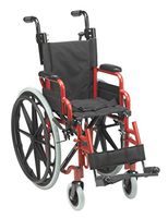 Wenzelite Wallaby Pediatric Folding Wheelchair, Red, 12 Inch