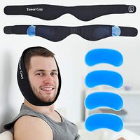 Face Ice Pack for Jaw, Head, and Chin –Hot and Cold Gel Pack for Wisdom Teeth and TMD TMJ Pain Relief, Oral Pain, Facial Surgery, Dental Implants—Adjustable Stretch Wrap Include Four Soft Gel Packs