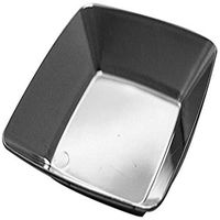 Mini Appetizers Dessert Plastic Plates, 18 Pcs, 2 1/4-Inch (Silver)