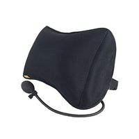Tcare-Inflatable Cushions Lumbar Support for Car Home Office Chair Portable Pillow with Pump Black Removable Mesh Massage Pillows (Black)