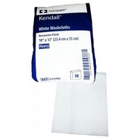 Covidien 6040N Kendall Washcloth, Novonette Finish, 10" x 13" Size, White (Pack of 50)