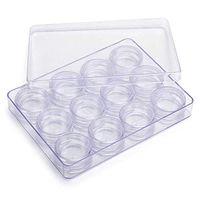 12 Pack Transparent Contact Lens Case Container Holder Storage Box Portable Contact Lens Organizer Travel Kits(Right & Left)