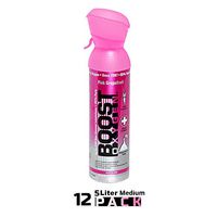 95% Pure Oxygen Supplement, Portable Canister of Clean Oxygen, Increases Endurance, Recovery, Mental Acuity and Performance (5 Liter Canisters, 12 Pack, Pink Grapefruit)