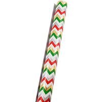 JAM PAPER Gift Wrap - Christmas Wrapping Paper - 25 Sq Ft - Colorful Chevron Stripes - Roll Sold Individually