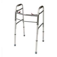 Folding Walker. 2 Button NO/Wheels. Great for Adults & Seniors.