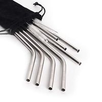 Stainless Steel Straws,Reusable Drinking Straws,MT-Mall Set of 8 FDA-Approved Metal Straws for 30oz 20oz Tumbler 10.5" 8.5" Straws with 2 Cleaning Brushes(4 Bent 4 Straight)