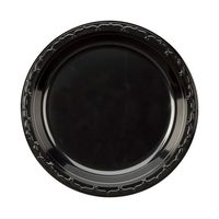 6" Silhouette Plastic Round Plates in Black