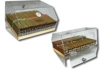 Prestige Import Group 75 Ct. Acrylic Display Humidor 3 Bins w/Hygrometer