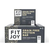 FitJoy Protein Bars, Cookies Dough Brownie, Gluten Free, Grain Free, Low Carb, 2.11 Ounce, 12 Pack