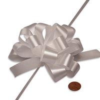 4" White Pull String Bow | Quantity: 50 Width 3/16"