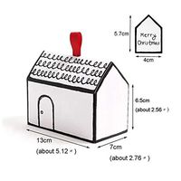 Paper Gift Boxes 20 Sets White House Shape Gift Package Cake Candy Box with Red Ribbon Wedding Favors and Gifts Box Party Supply,Merry Christmas