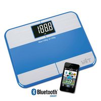 WiTscale S1F Bluetooth Smart Bathroom Scale Body Fat w/Large Backlit Display and Step-On Technology for Galaxy S8, Note8, iPhoneX(Support Apple HealthKit), iPad Pro