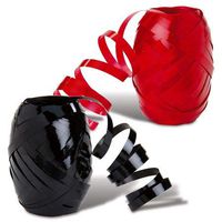 Black and Red Curling Ribbon- Set of 6 Rolls, 120 Yards Total