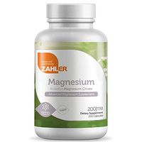 Zahler Magnesium Citrate, All Natural Supplement with Maximum Absorption, Helps Maintain Normal Muscle and Nerve Function, Certified Kosher, 200mg,(250 Count)