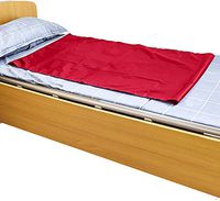 HNYG Reusable Flat Slide Sheet for Patient Transfer, Turning, and Repositioning in Beds, Hospitals and Home Care, Sliding Draw Sheets to Assist Moving Elderly and Disabled (Red, 110x70 cm)